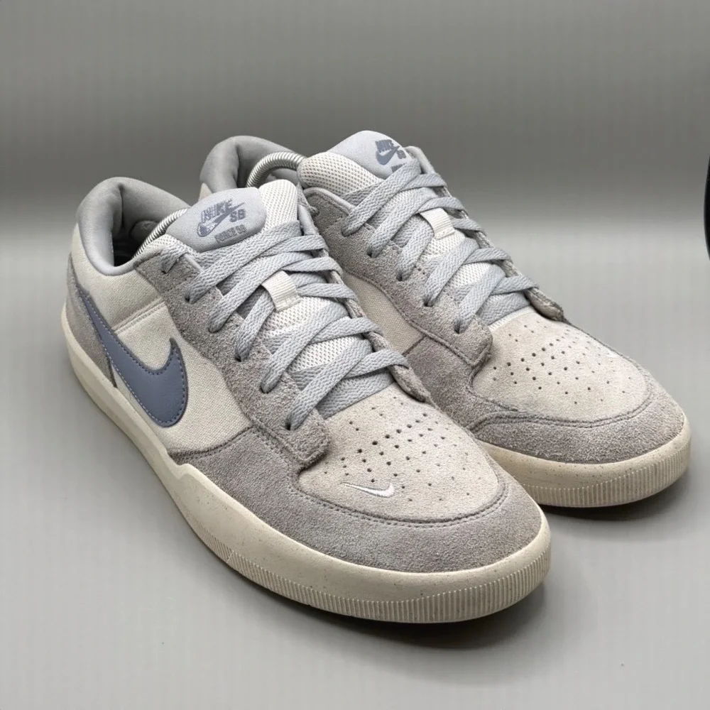 Nike SB Force 58 White/Ashen Slate-Sail Skate Suede Shoes IH0636-141 Mens 11